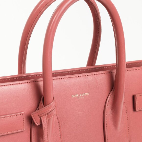 Saint Laurent Classic Small Sac de Jour Dark Rose Calfskin Tote - Picture 6 of 12